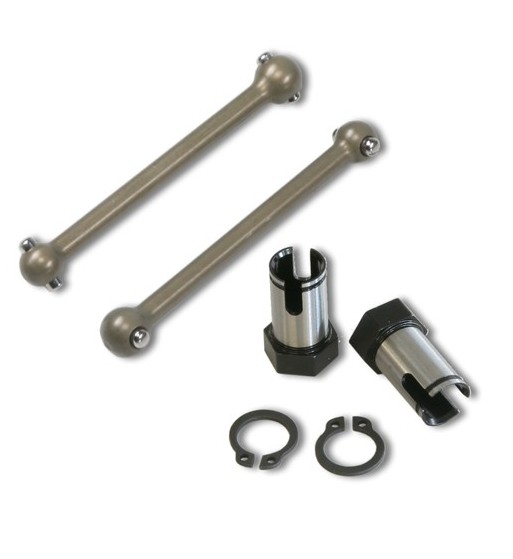 Driveshaft aluminium + wheelaxle (2+2)