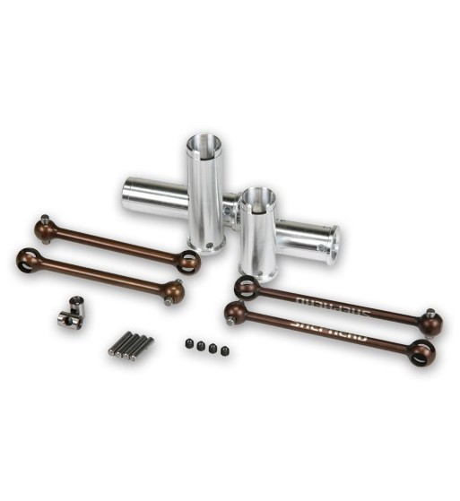 light aluminium wheel axles with CVDs (front + rear)